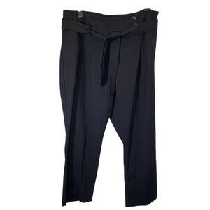 LANE BRYANT Women's plus size 20 Black Belted Waist dress trouser career Pants